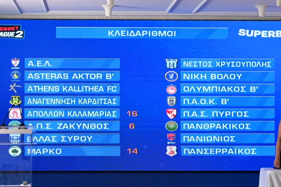 Super League 2: Έγινε η κλήρωση του πρωταθλήματος