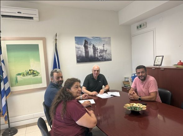 Υπογραφή της σύμβασης του έργου «Ολοκλήρωση ασφαλτόστρωσης της οδού προς την Ιερά Μονή Αγίου Αντωνίου Άρβης του Δήμου Βιάννου»