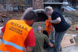Συγκλονιστικές διασώσεις ζώων στα πύρινα μέτωπα: Σκύλος δεμένος σε αυλή και νεογέννητα γατάκια σε ξυλόφουρνο