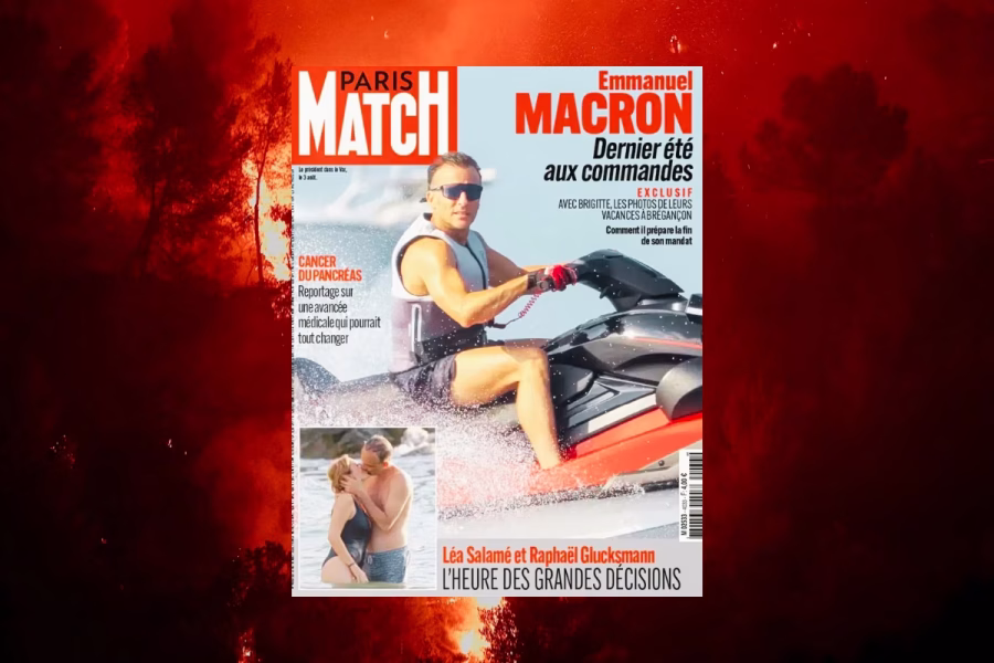 Εμανουέλ Μακρόν: Ποζάρει στο Paris Match κάνοντας τζετ σκι ενώ η Γαλλία καίγεται – Πολιτική θύελλα και οργή