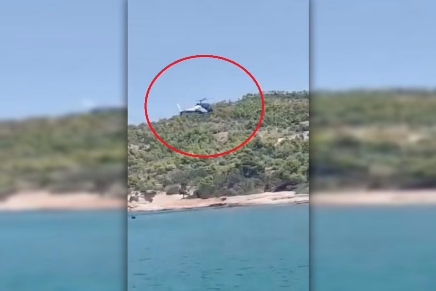 Σπέτσες: Ελικόπτερο προσγειώνεται σε παραλία – Συνελήφθη ο πιλότος