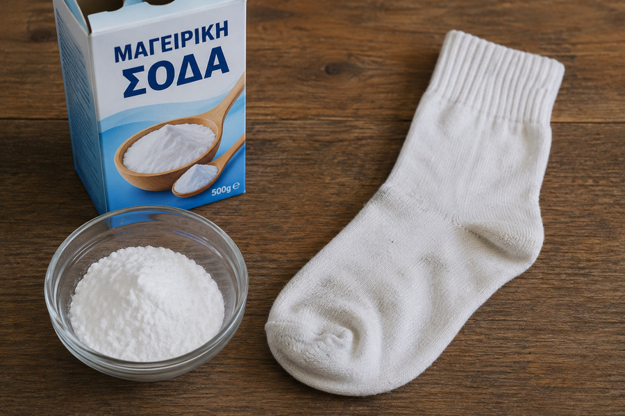 Κρεμάστε μια κάλτσα γεμάτη μαγειρική σόδα στην ντουλάπα σας – Δείτε γιατί
