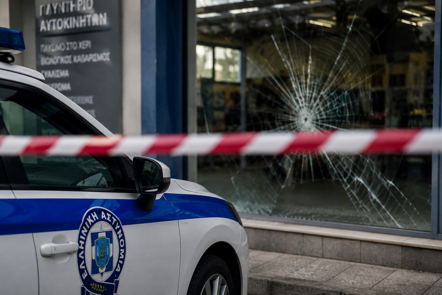 Επεισόδιο με ξύλο και σπασμένη τζαμαρία σε πλυντήριο αυτοκινήτων – Συνελήφθη 40χρονος