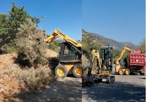 Συνεχίζονται οι εργασίες καθαρισμού στο επαρχιακό οδικό δίκτυο της Π.Ε. Λασιθίου