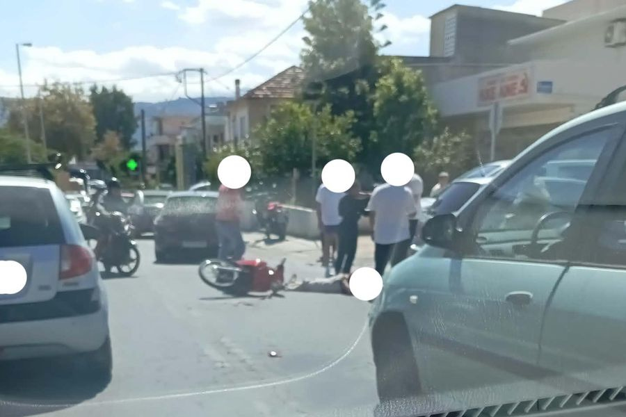 Στο νοσοκομείο μοτοσικλετιστής μετά από ατύχημα στη λεωφόρο Σούδας