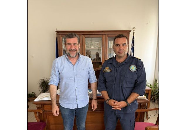 Συνάντηση Αντιπεριφερειάρχη Λασιθίου με το νέο Διοικητή του Λιμεναρχείου Σητείας