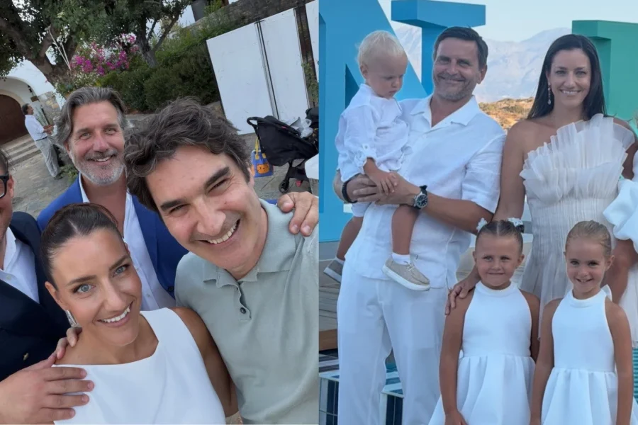 Βάφτισε τα 4 ανίψια του ο Χριστόφορος Παπακαλιάτης – Οι σπάνιες οικογενειακές φωτογραφίες από την Κρήτη