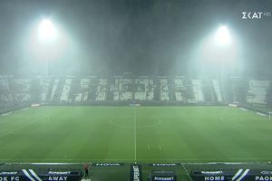 Προσωρινή διακοπή λόγω βροχής στην Τούμπα!