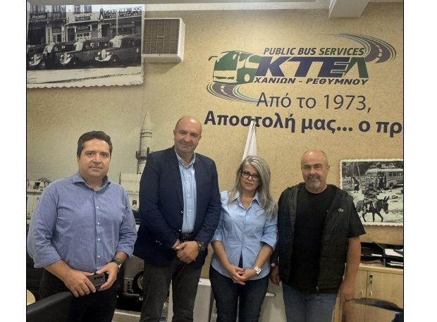 Συνάντηση του Αντιπεριφερειάρχη Μεταφορών με το ΚΤΕΛ Χανίων–Ρεθύμνου και επίκεντρο το μεταφορικό έργο