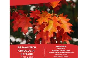 Εθελοντική αιμοδοσία την Κυριακή 11 Οκτωβρίου στο Ασήμι
