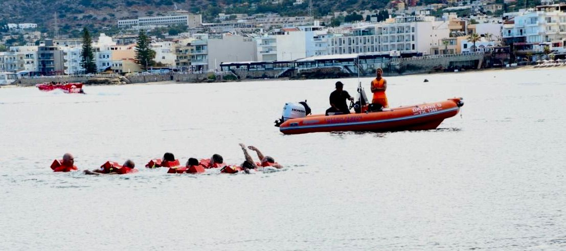 Εντυπωσιακή προσομοίωση ναυαγίου και μεγάλη συμμετοχή στην πρώτη ημέρα των δράσεων «Safe Greece» στο Δήμο Χερσονήσου