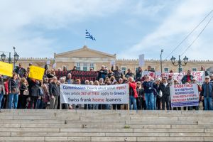 Συγκέντρωση διαμαρτυρίας στο Ηράκλειο από τους δανειολήπτες ελβετικού φράγκου