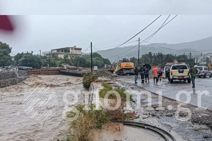 Δραματικές ώρες στη Βόρεια Εύβοια από την κακοκαιρία: Υπερχείλισε ο ποταμός Κηρέας, πλημμύρες και μήνυμα από το 112