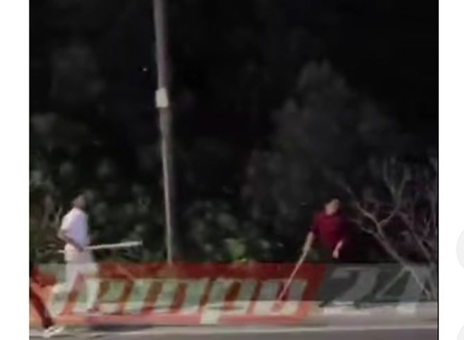 “Εμπόλεμη ζώνη” η Ρόδος: Άγρια μάχη σώμα με σώμα με ρόπαλα και ξύλα έξω από καφετέρια